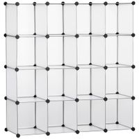 armario modular 125x32x125 cm transparente