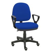 silla de escritorio milano con reposabrazos - tapizado azul