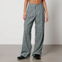 stine goya jesabelle distressed houndstooth trousers - s