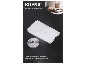 Accesorio aire acondicionado - KOENIC KWS 125, Con cremallera, Autoadherente, 4 m, Blanco