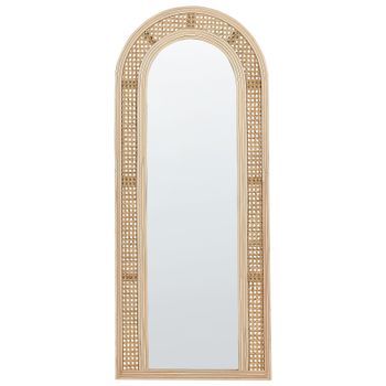 Espejo De Pared En Forma De Arco De Ratán 120x50 Cm Sala De Estar Dormitorio Accesorios Del Hogar Hecho A Mano Estilo Boho Natural Franey