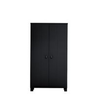 armario de 2 puertas en madera negra