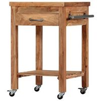 carrito de cocina de madera maciza de acacia 58x58x89 cm vidaxl