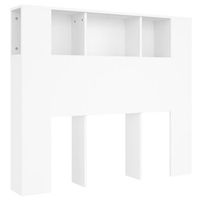 mueble cabecero cama  panel de cabecera blanco 120x185x1025 cm