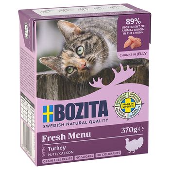 Bozita Trocitos en gelatina 12 x 370 g - Pavo