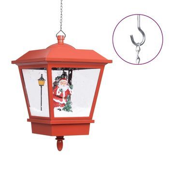 Lámpara Colgante De Navidad Con Led Y Santa Rojo 27x27x45 Cm