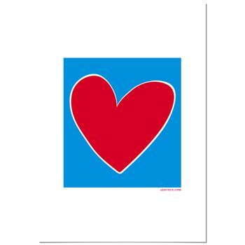 Panorama Cuadro De Aluminio Agatha Ruiz De La Prada Corazón Fondo Azul 70x100 Cm