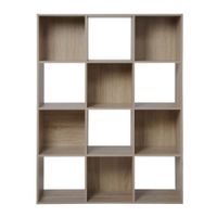 estanteria de almacenamiento con 12 compartimentos h124 cm -