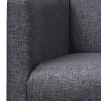 banco interior  banco con cojin acolchado madera de caucho tela gris oscuro