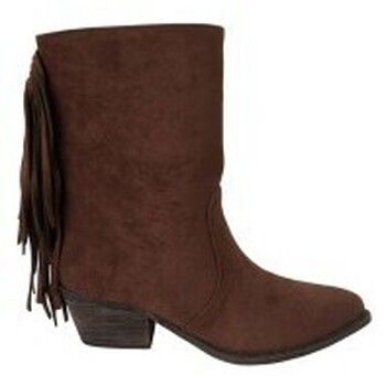 Shoes Botines BOTA FLECOS TACON ANTE para mujer