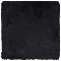 alfombra peluda de pelo largo navarra negra 200x200cm poliester vidaxl