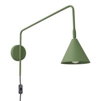 lampara de pared verde oliva acero
