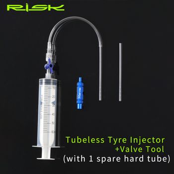 RISK-iniector de neumáticos sin cámara, herramienta de inyección de sellador de bicicleta para accesorios de bicicleta de montaña y carretera, herramienta de válvula RL225