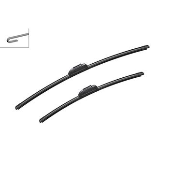 Retrofit Flat Wiper Blade Set Ar608S With Spray Nozzle