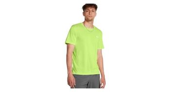 Under armour launch run maillot de manga corta verde hombre