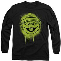 sesame street camiseta manga larga spray face para mujer