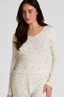 hunkemoller top de pijama daisy blanco