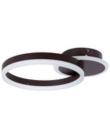 lampara led de techo  metal marron oscuro
