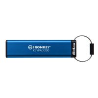 kingston ironkey keypad 200 memoria usb 64gb usb 32 azul