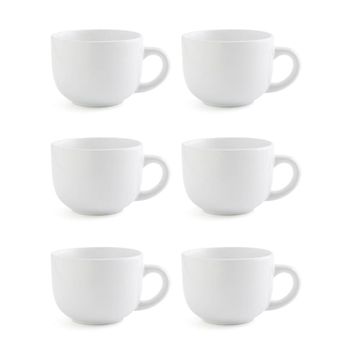 Set 6 tazones porcelana blancos 40 cl