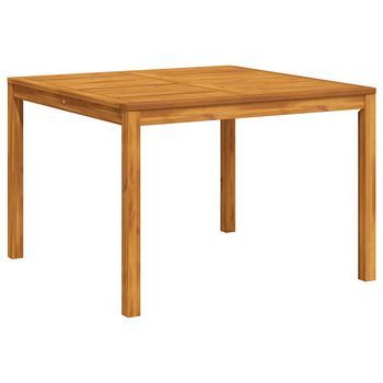 Mesa De Comedor De Jardín | Mesa De Exterior Madera Maciza De Acacia 110x110x75 Cm