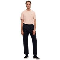 selected pantalones relaxed jones linen - black para hombre