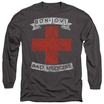 Bon Jovi Camiseta manga larga Bad Medicine para mujer