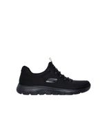 zapatillas skechers summits-summer blush negro knit trim mujer