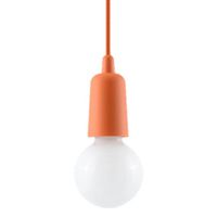 lampara colgante tina naranja 1 luz