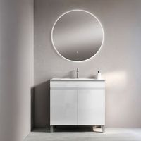 mueble stephanie 90 cm 2p blanco brillo pack mueble  lavabo