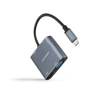 nanocable conversor usb-c a hdmivgausb30pd 15 cm gris