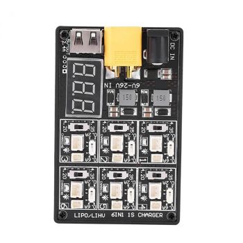 Cargado de batería 6 EN 1 1S Lipo LiHV XT60 12V 3A para placa Ph1.25/2.0/JST para RC Quadcopter FPV Racing Drone