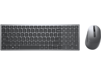 Pack Teclado + Ratón - Dell KM7120W, Inalámbrico, Pilas AA, Bluetooth, 36 meses Autonomía, Gris titanio
