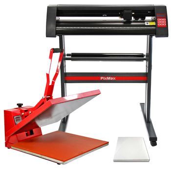 Plóter Para Corte De Vinilo Y Prensa Térmica 50x50cm Para Sublimación De Camisetas