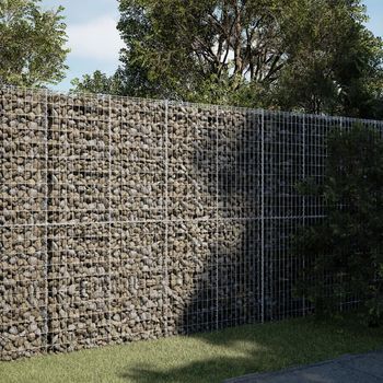 Cesta De Gaviones | Gavión Para Piedras | Gavión Decorativo Con Cubierta Hierro Galvanizado 200x50x200 Cm Cfw198586
