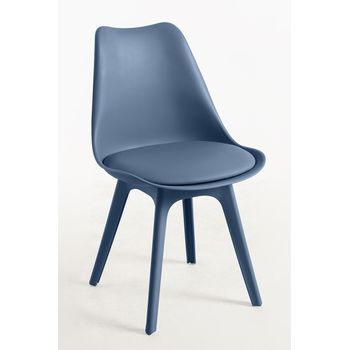 Pack 2 Sillas Synk Suprym De Polipropileno 82*48*43 Cm - Azul Petróleo