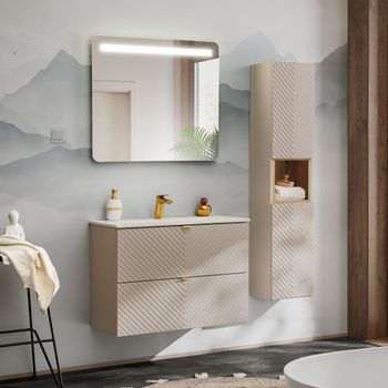Conjunto de muebles con lavabo paneles de melamina y de mdf cachemira