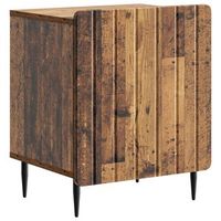armario de noche madera envejecida 43 x 345 x 52 cm vidaxl