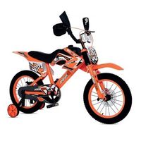 bicicleta ninos 16 pulgadas magikbike motocross 5-7 anos naranja