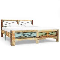 estructura de cama de madera maciza reciclada 140x200 cm vidaxl