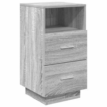 Mesita De Noche 36x36x68 Cm Madera - Gris