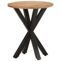 mesa auxiliar de madera maciza de acacia 48x48x56 cm vidaxl