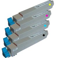 compatible multipack oki c9655hdtn printer toner cartridges 4 pack -43837132