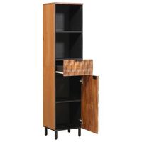 mueble de cuarto de bano con estante marron 38 x 33 x 160 cm