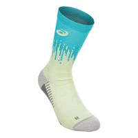 asics performance crew  calcetines para correr - turquesa amarillo neon