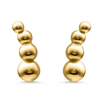 Pendientes bola de plata 925 dorada