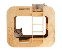 litera 90x200 con escalera a la derecha y somier nadege madera
