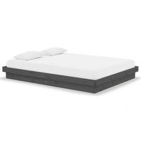 cama matrimonial  cama para adultos  estructura de cama matrimonial madera maciza gris 135x190cm