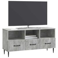 mueble de tv  mueble de salon  gabinete de tv con cajon gris hormigon 102 x 345 x 50 cm