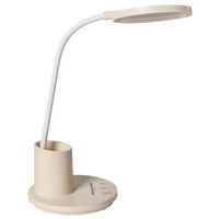 lampara de escritorio led para oficina ajustable regulador de intensidad continuo modos cct beige claro vela